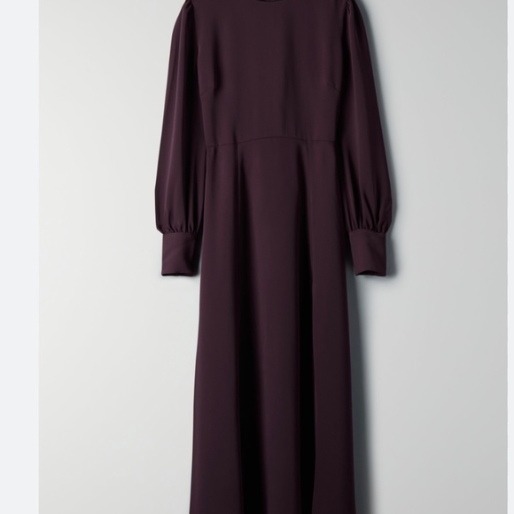 Babaton Aritzia Longsleeves dress with slit! Like New - Picture 2 of 8